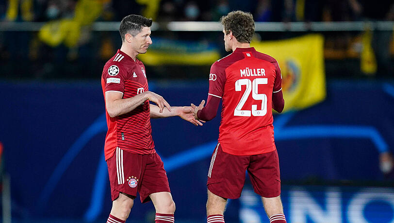 Es war nicht ihr Spiel: Robert Lewandowski und Thomas Müller enttäuschten gegen Villarreal.