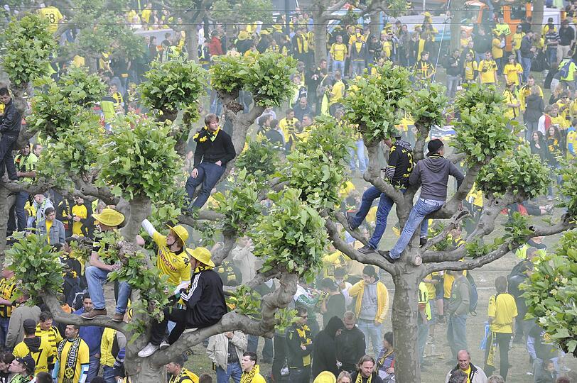 Dortmund stand Kopf: Am Sonntag feierte die Stadt den neuen Deutschen Meister. Freudentaumel in Schwarz-Gelb.