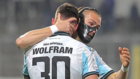 Die Torsch&uuml;tzen der L&ouml;wen gegen Aue: Maximilian Wolfram und Sigurd Haugen