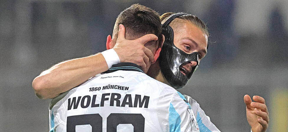 Die Torsch&uuml;tzen der L&ouml;wen gegen Aue: Maximilian Wolfram und Sigurd Haugen