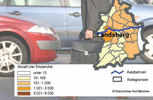LANDSBERG AM LECH: Einpendlerinnen 6118 Auspendler/innen 689 zusammen 6807