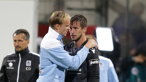 Kämpfen um einen Platz: Hendrik Bonmann (l.) und Marco Hiller.