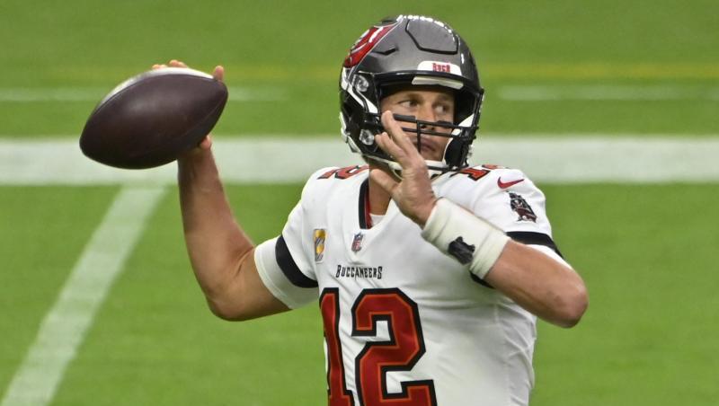 Quarterback Tom Brady mit seinem Team den Tampa Bay Buccaneers. Quarterback Tom Brady mit seinem Team den Tampa Bay Buccaneers.
