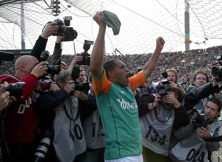 Werder Bremen um Ailton feierte 2004 den Titel in München.