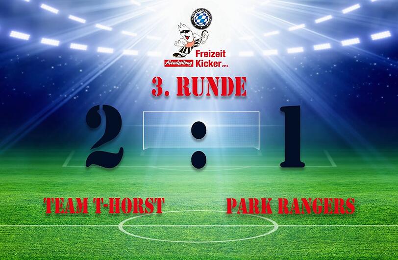 Team T-Horst gewann das Spiel gegen die Park Rangers.