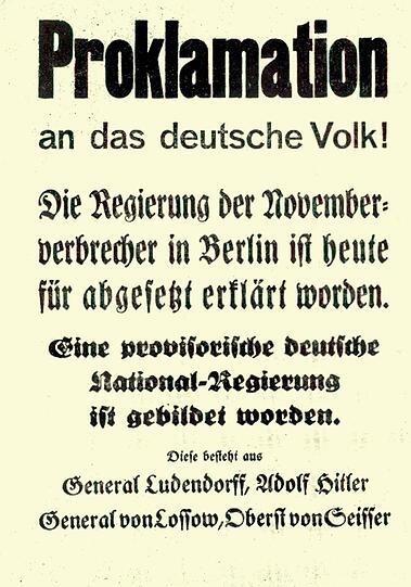 Proklamation der Putschisten.