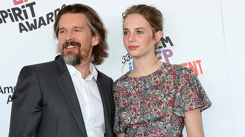 Auf Papa Ethan Hawke ist immer Verlass