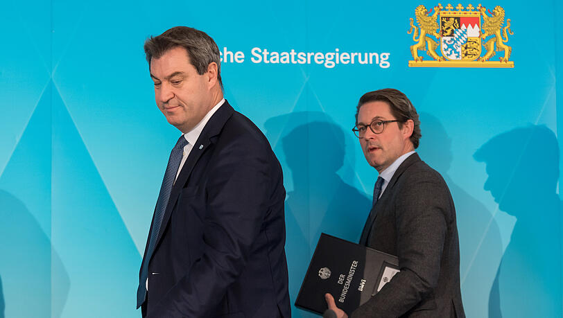Geraten wegen der Zweiten Stammstrecke unter Druck: Bayern Ministerpräsident Markus Söder (li.) und der ehemalige Bundesverkehrsminister Andreas Scheuer.