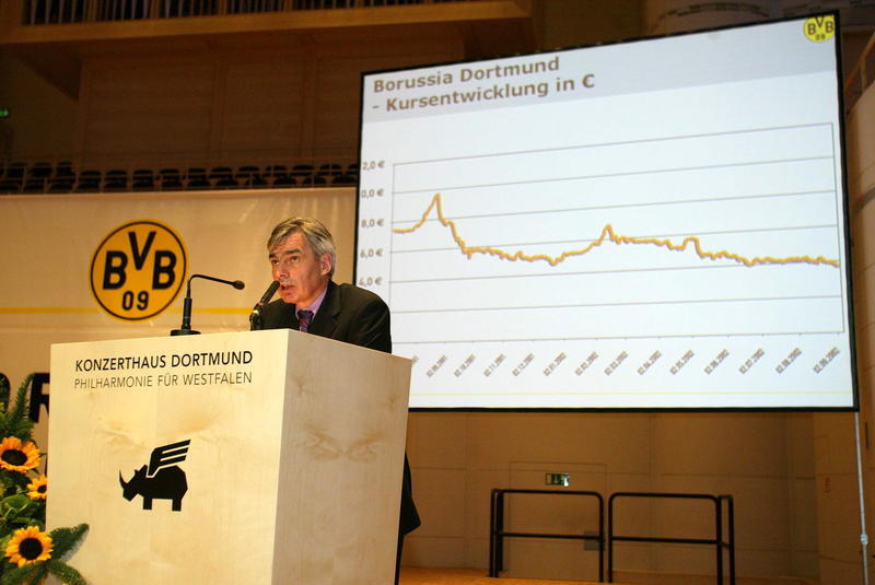 Auch abseits des Platzes gab's immer wieder Zunder. Hoeneß im April 2012 über den börsennotierten BVB: "Die Dortmund-Aktie kann man an die Wand kleben. Ich werde meine verkaufen, weil sie nach dem Sieg gegen uns nicht gestiegen, sondern gefallen ist. Das ist ein schlechtes Zeichen!"