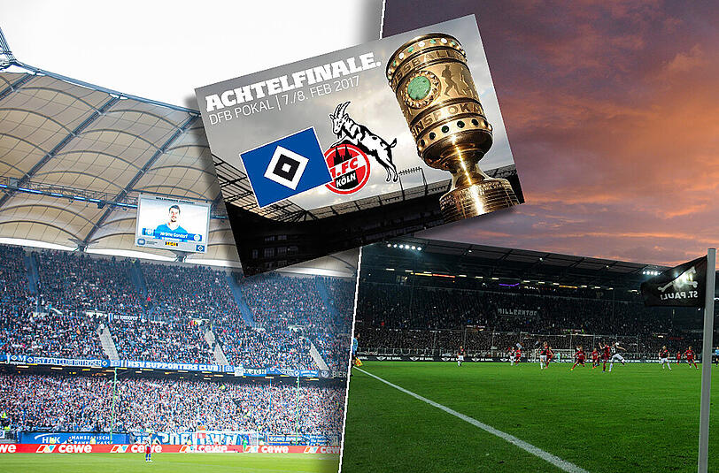 Verwechslungsgefahr: Links das Volksparkstadion des HSV. Rchts das Stadion am Millerntor