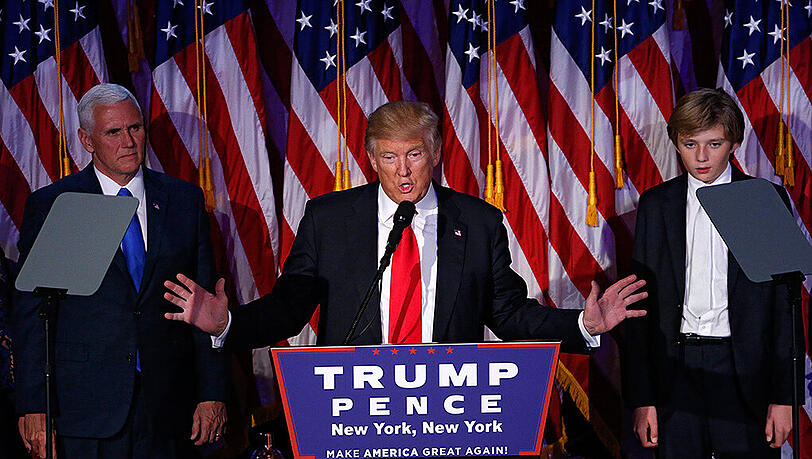 Ist neuer Präsident der USA: Donald Trump (m.). Ist neuer Präsident der USA: Donald Trump (m.).