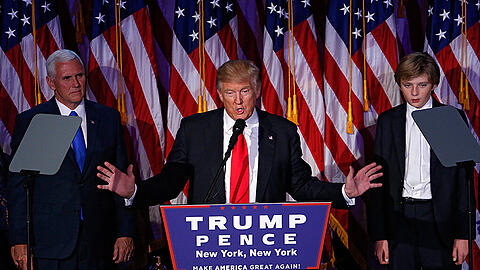 Ist neuer Präsident der USA: Donald Trump (m.).