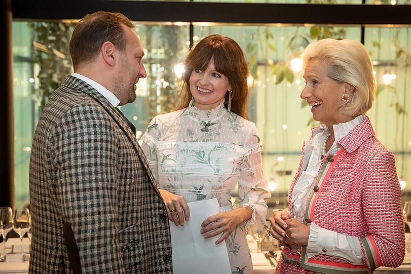 Daniel Stühler (Perrier Jouet), Dr. Sonja Lechner und Kristina Tröger