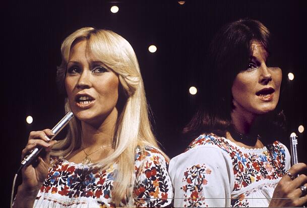 Eine Stimme, die ihm Ohr bleibt: Abba-Superstar Agnetha Fältskog bei einem Konzert 1976. Eine Stimme, die ihm Ohr bleibt: Abba-Superstar Agnetha Fältskog bei einem Konzert 1976.
