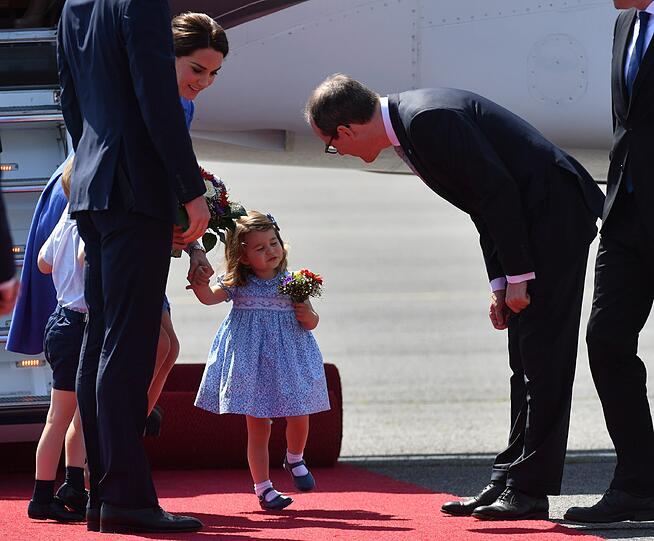 Die britischen Royals bei der Ankunft in Berlin