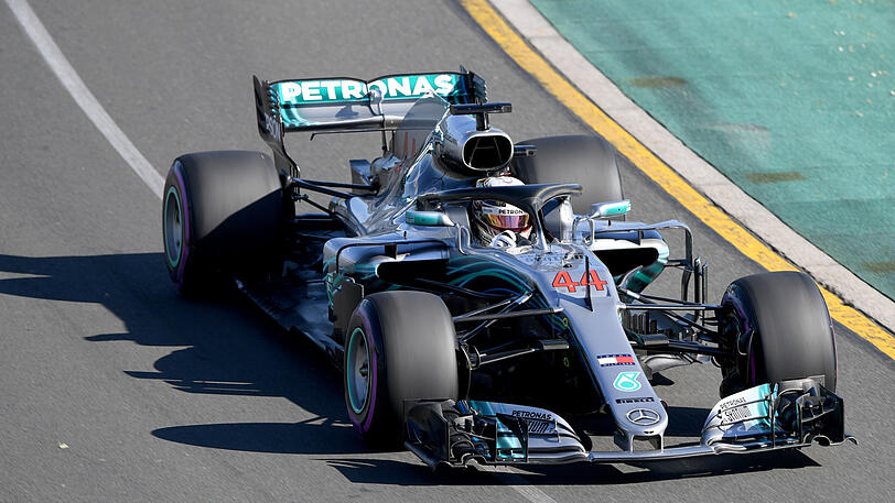 Die Schnauze vorn: Lewis Hamilton im Training zum Großen Preis von Australien.