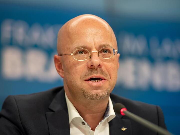 Andreas Kalbitz Mitte Dezember während einer Pressekonferenz der AfD im Landtag in Potsdam.