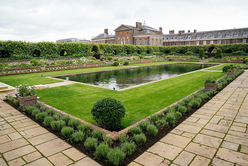 Der Sunken Garden auf dem Gelände des Kensington-Palasts