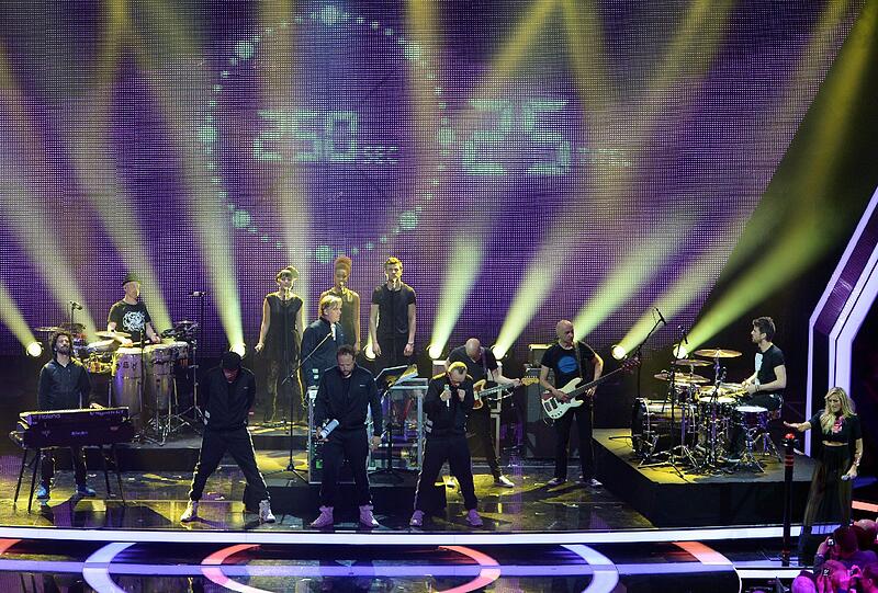 Die Gruppe "Die Fantastischen Vier" tritt bei der Verleihung des Musikpreises Echo auf.
