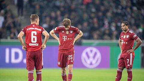 Drei Bayern-Stars, die am Dienstag gefordert sein werden: Joshua Kimmich, Thomas Müller und Serge Gnabry