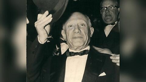 Pablo Picasso anlässlich seines 75. Geburtstags im Oktober 1956.