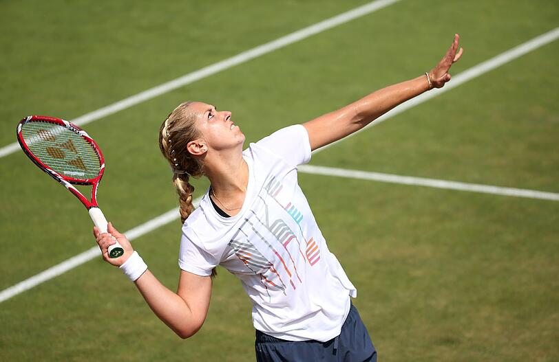 Letztes Training vor dem Finale in Wimbledon für Sabinbe Lisicki.