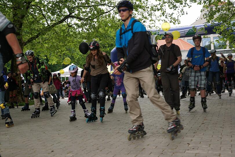Sportlich: Der Saison-Auftakt der AOK-Blade-Night.