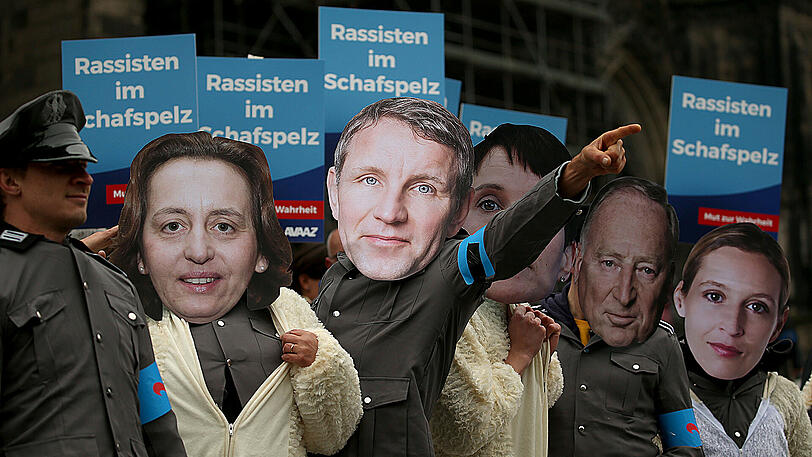 Mitglieder des Kampagnennetzwerkes Avaaz als "Rassisten im Schafspelz".