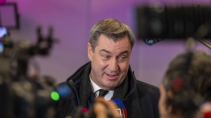 Markus Söder bei einem Besuch in der Allianz Arena.