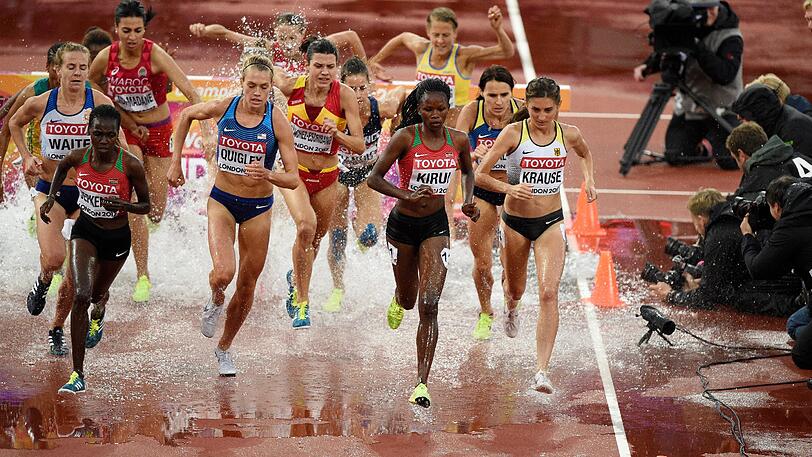 Leichtathletik-WM in London: ganz rechts ist die Deutsche Gesa Krause zu sehen.