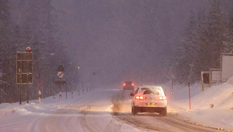 Schneewetter in Deutschland.