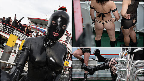 Dominas, Sklaven, Peitschen - das Erotikschiff auf dem Bodensee ist nichts für zarte Gemüter. Mehr Bilder der Latexliebhaber auf hoher See zum Durchklicken.