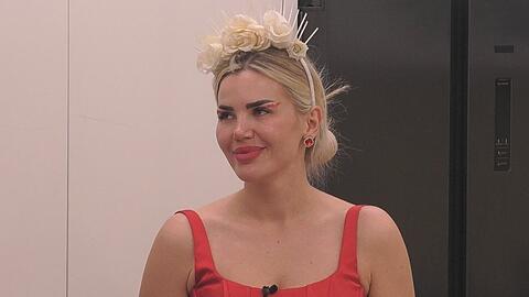 Kim Virginia Grey bei der Hochzeitsfeier im "PBB"-Haus.
