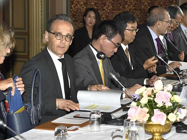 Außenminister Heiko Maas beim Treffen zur nuklearen Abrüstung in der schwedischen Hauptstadt Stockholm.