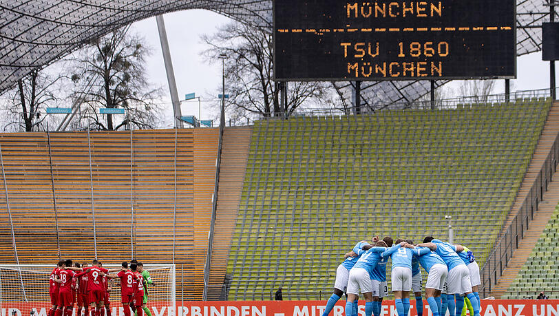 Kein schönes Bild: Leere Ränge beim letzten Duell zwischen Türkgücü und den Löwen im vergangenen April im Olympiastadion.