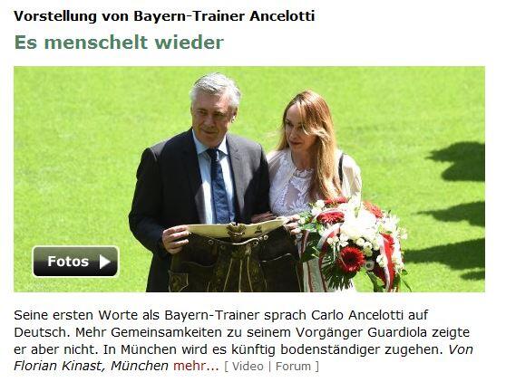 Geht es nach den Kollegen des "Spiegel"-Magazins, bringt der neue FCB-Trainer Carlo Ancelotti die Menschlichkeit zurück zum Rekordmeister.