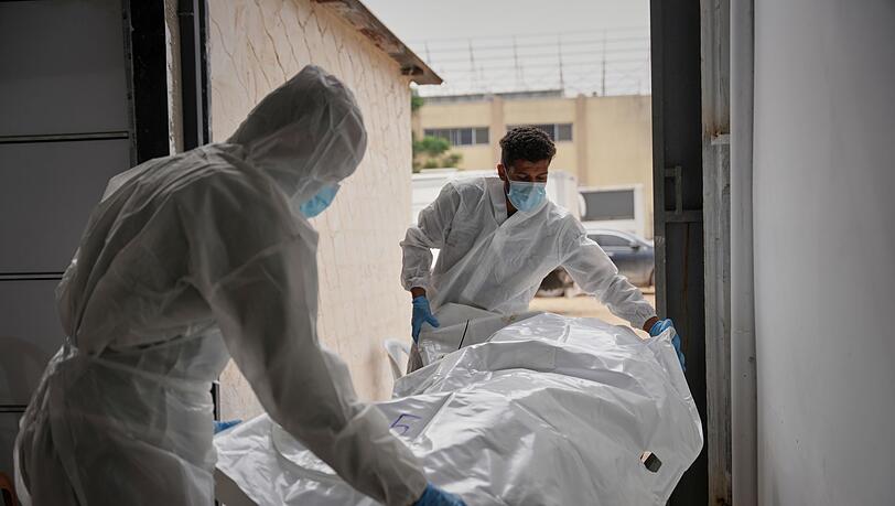 Aus Israel übermittelte Leichen von Palästinensern im Süden des Gazastreifens. (Archivbild) Aus Israel übermittelte Leichen von Palästinensern im Süden des Gazastreifens. (Archivbild)