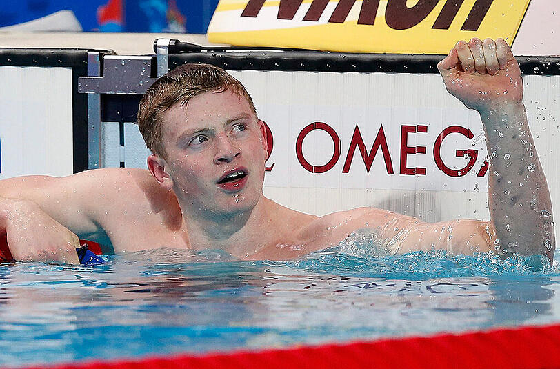 Weltrekord-Jojo in Kasan: Europameister Adam Peaty aus Großbritannien.