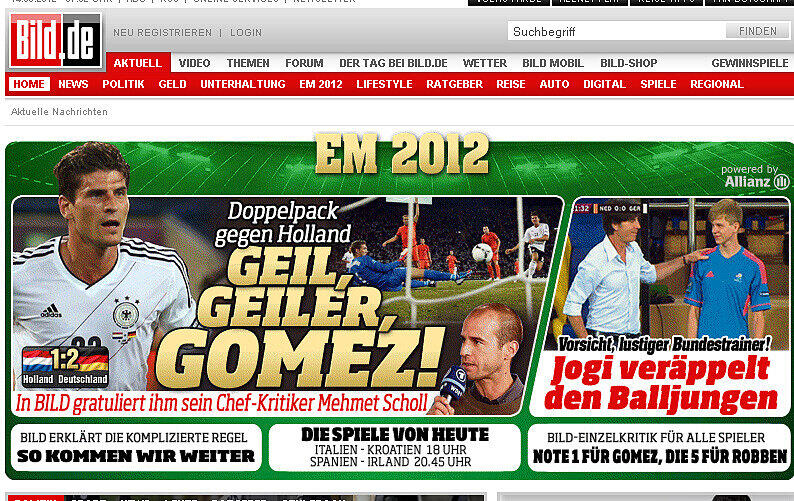 Internationale Pressestimmen Euro 2012: Gomez-Show - Pressestimmen zum Holland-Spiel - Bilder - Abendzeitung München