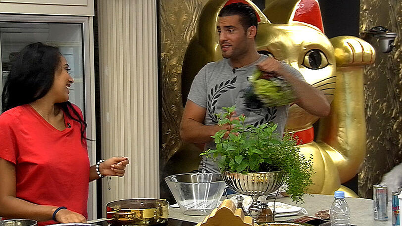 Tag 2 im Promi-Big-Brother-Haus: Sarah Joelle turtelt mit Boxer Manuel Charr, Mutti Marijke (59) putzt das Haus