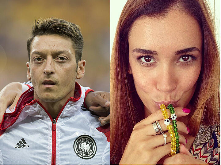 Mesut Özil und Jana Ina Zarrella spenden Trost