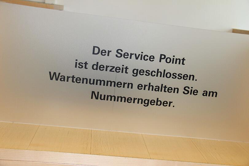 Heute kein Service - die Einrichtungen der Stadt arbeiten heute mit Einschränkungen.