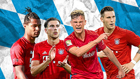 Jung und willig: Serge Gnabry, Leon Goretzka, Joshua Kimmich und Niklas Süle (v.l.) steigen in der Bayern-Hierarchie auf.