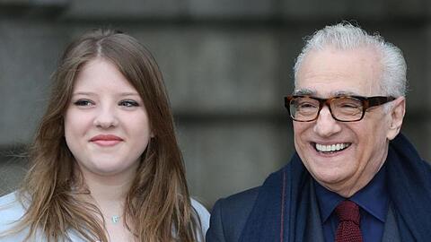 Martin Scorsese und seine Tochter Francesca bringen sich gegenseitig zum Lachen.