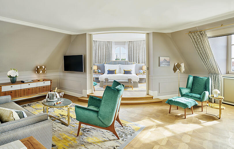 Gemütlich: Die Bavaria Suite im Mandarin Oriental in München.