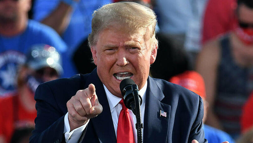 Donald Trump während einer Wahlkampfveranstaltung Donald Trump während einer Wahlkampfveranstaltung