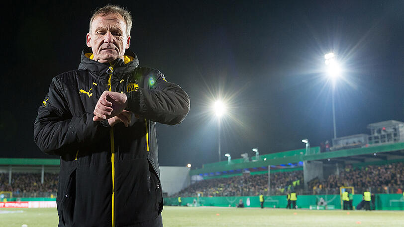 BVB-Geschäftsführer Hans-Joachim Watzke am Dienstagabend im Frimo-Stadion in Lotte.