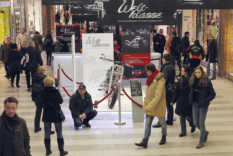 Ab Mitte September gibt's in den Pasing-Arcaden jede Menge Custombikes zu sehen. Deren Wert: teilweise bis zu 150.000 Euro.