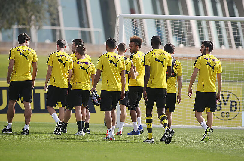 Wie viele andere Bundesliga-Teams schlagen auch die Profis von Borussia Dortmund ihr Winter-Trainingslager in der Sonne auf - in Dubai.