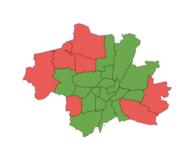 Dominik Krause konnte vor allem in den Innenstadtbezirken punkten, Dieter Reiter holte viele Stimmen in den Randbezirken.